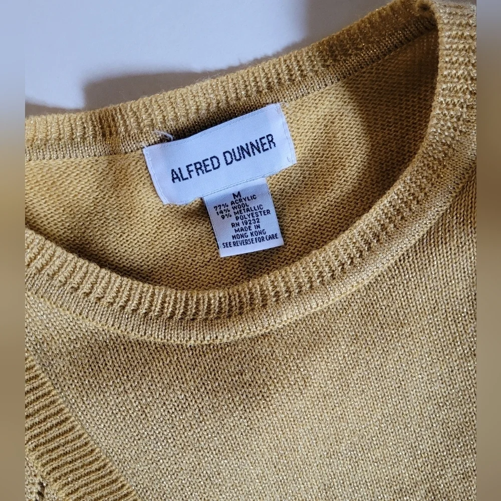 Alfred Dunner Men's Beige Cardigan Sweater